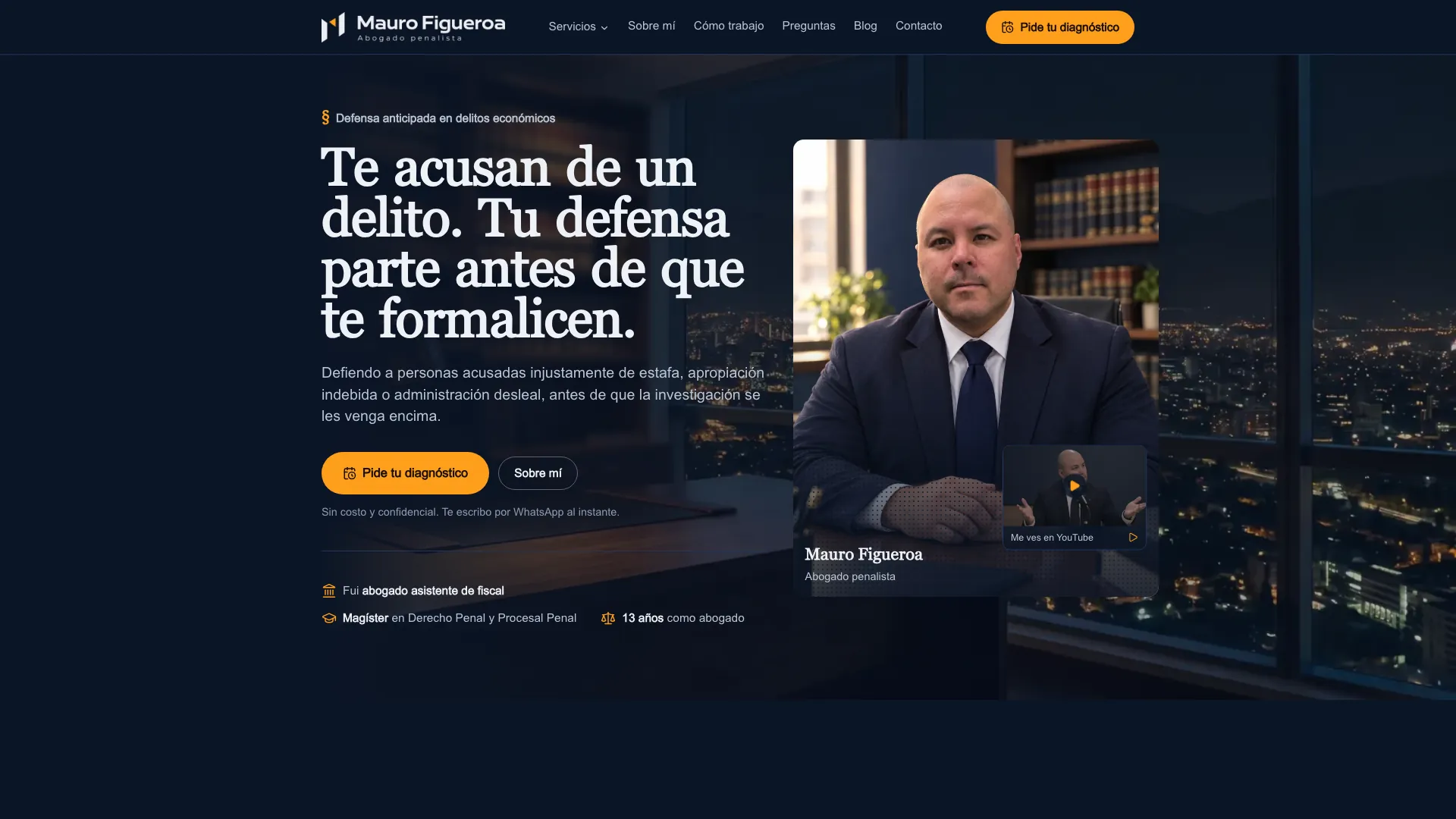 Sitio de Mauro Figueroa, abogado penalista