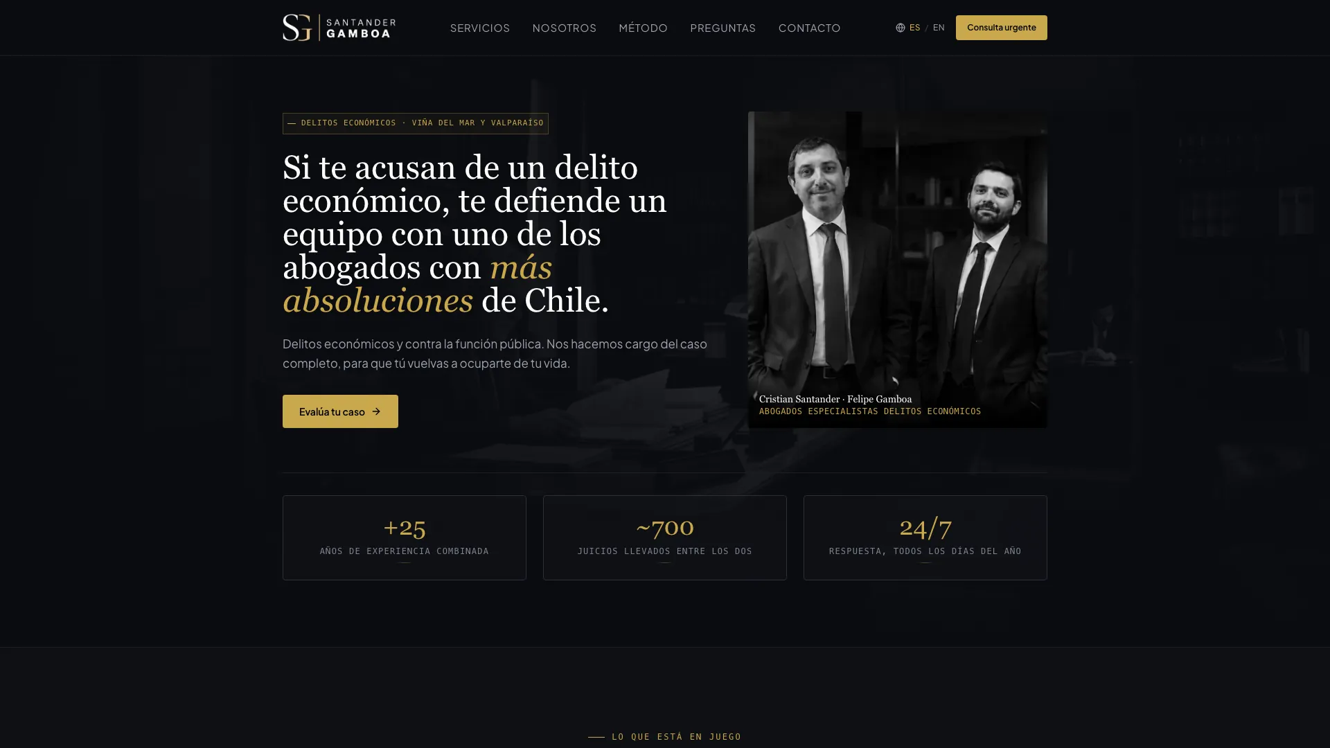 Sitio de Santander Gamboa, defensa penal